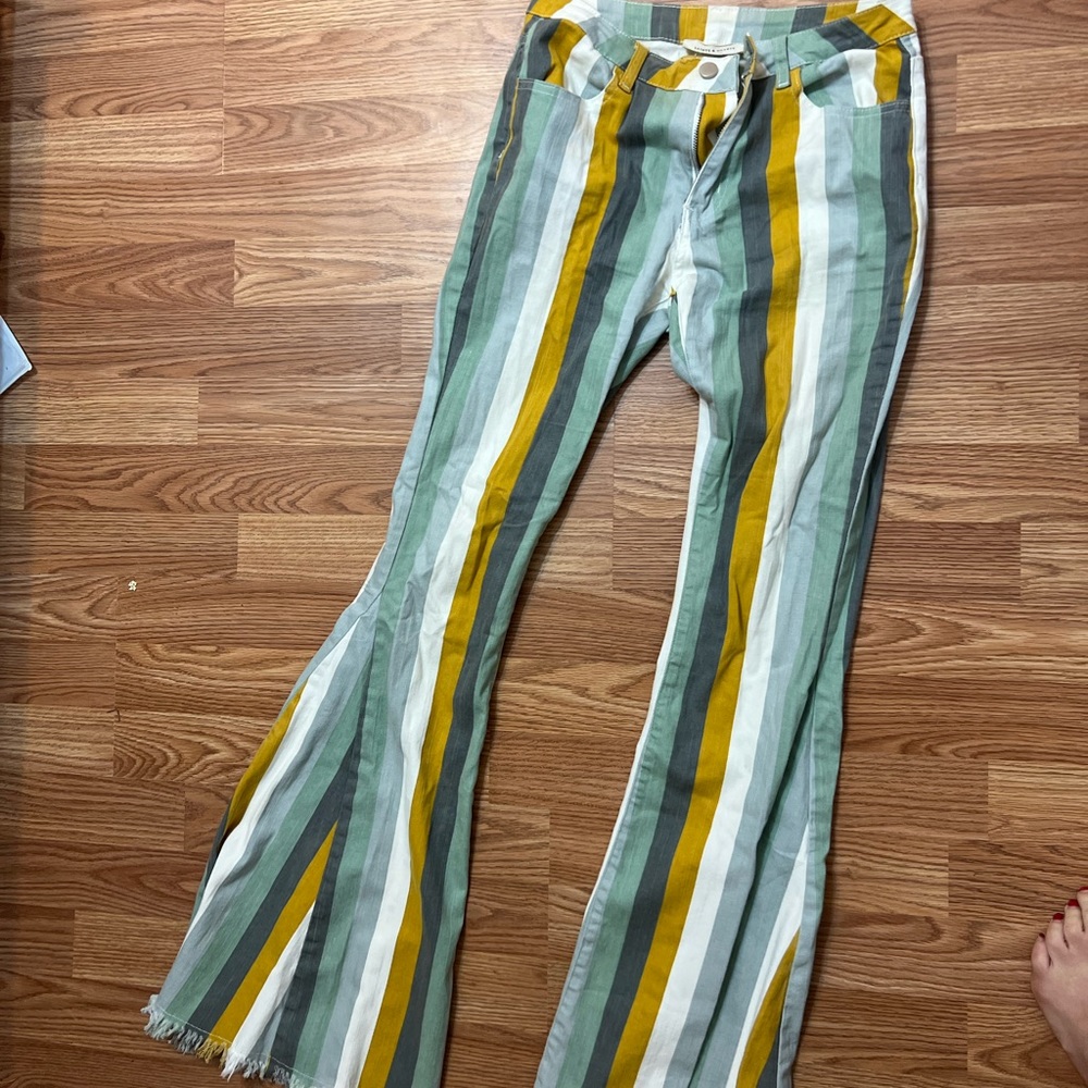 Fun and Unique striped wide legs jeans